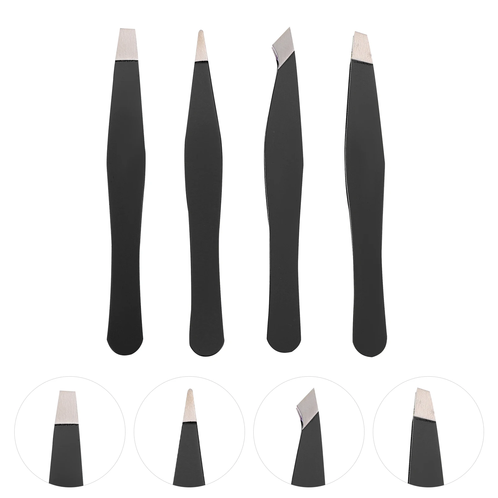 4 Pcs Eyebrow Trimmer Professional Tweezers Set Mini Women Eyebrow Clamp Tools Grooming False Lashes Double Eyelid Stickers