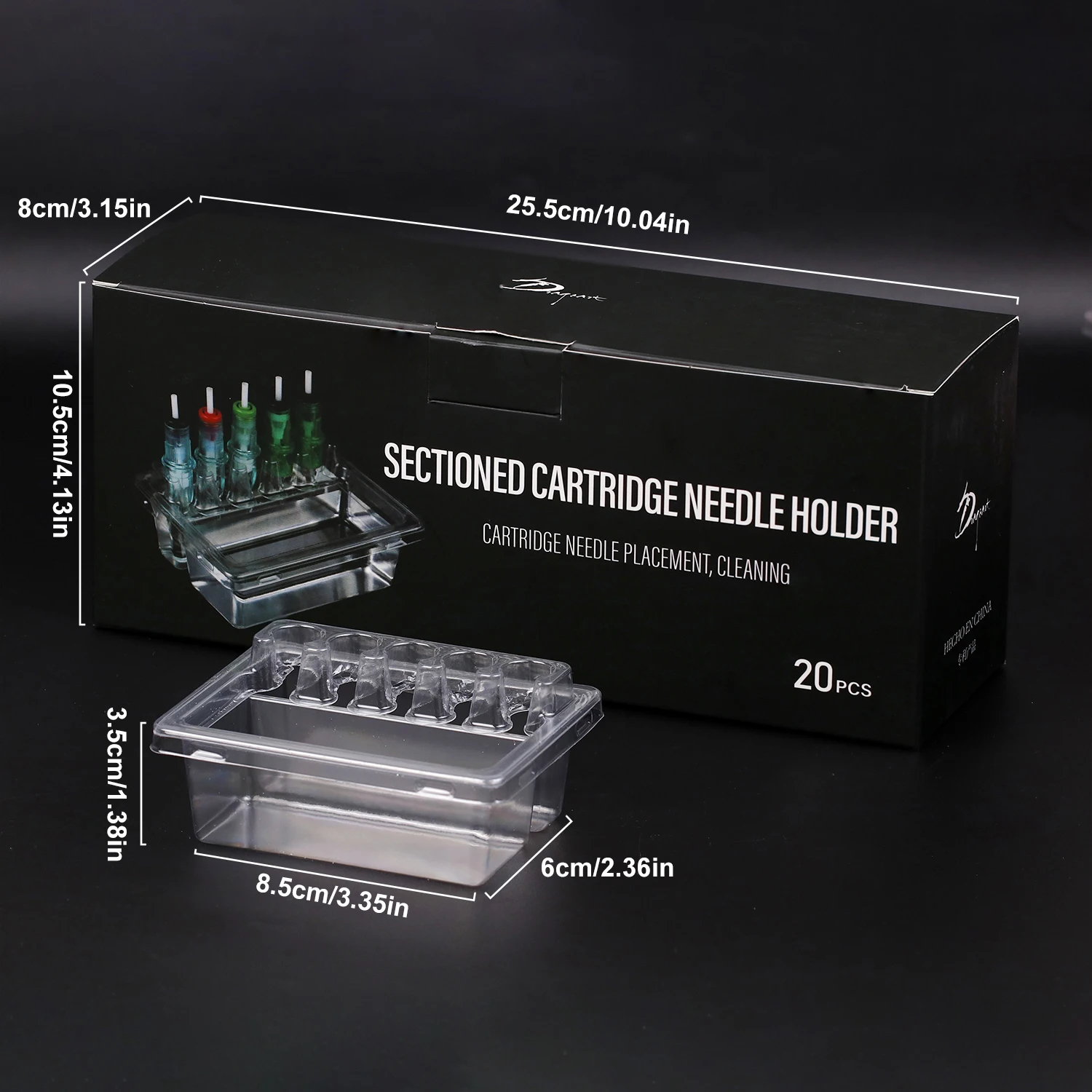 

20pcs/box Tattoo Dip Leak-Proof Rinse Cup Transparent Disposable Cartridge Needle Trays Cup Holder Cartridge Dip Cleaning Cup