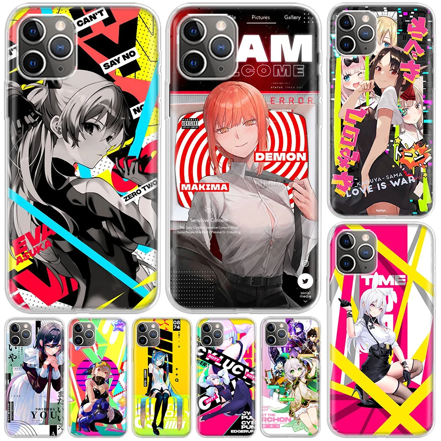 Fashion Anime Art Girls Cover For iPhone 16 15 14 13 12 11 Pro Max Apple Phone Case X XS 7 Plus 8 + Art Customized Print Shell 1