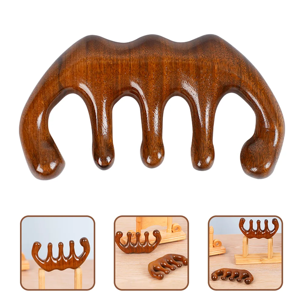 

Handheld Green Sandalwood Comb Scalp Wide Tooth Combs for Hair Pins