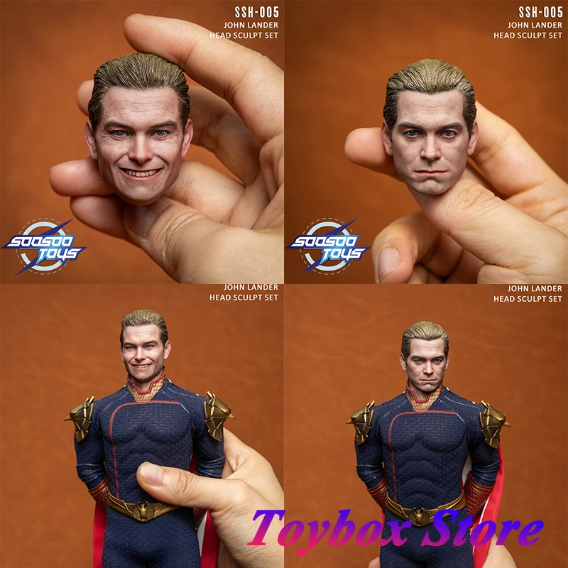 SOOSOOTOYS 1/6 SSH-005 جون لاندر عادي ابتسامة رئيس نحت نموذج اللعب ملحق ل SST-026 12 بوصة عمل الشكل الجسم الديكورات #1