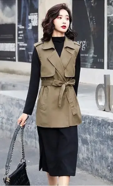 Spring Fashion Professional Suit Women Suit Vest + Dress Two-piece Suit Plus Size Women's Clothing