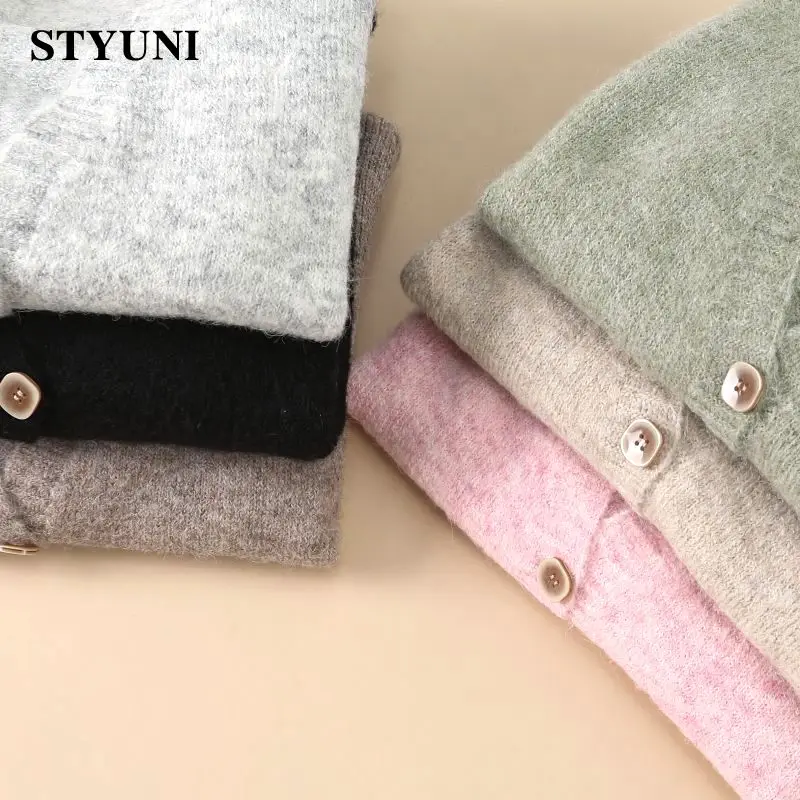 Cashmere Pha Len Mềm Mại Dệt Kim Cardigan Nữ Kết Hợp Áo Len Hàn Quốc Thời Trang Sang Trọng Áo Khoác Áo Khoác Áo Len Người Phụ Nữ Giữ Ấm Mùa Đông 2022