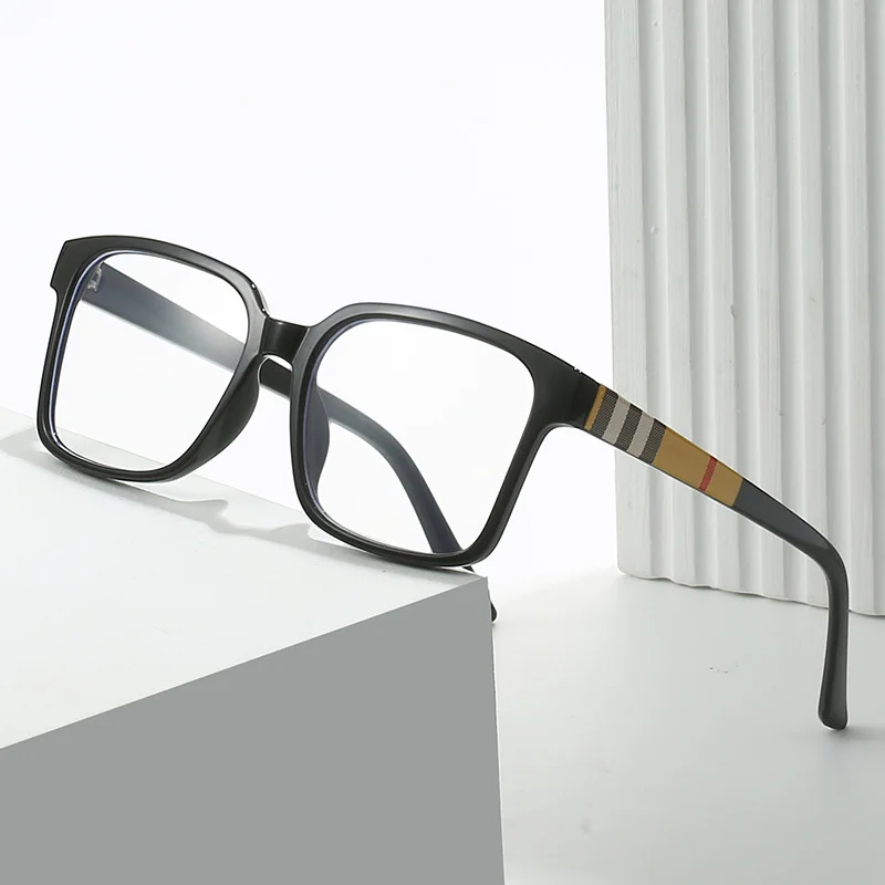 Neue Retro-Quadrat-Anti-Blaulicht-TR90-Brille für Damen, modische Herren, Computerbrille, optische