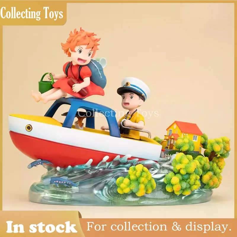 

In Stock Hayao Miyazaki Ponyo Sosuke Anime Figures Collectible Toys Decorative Ornament For Desktop Computer Home Decoration Pvc
