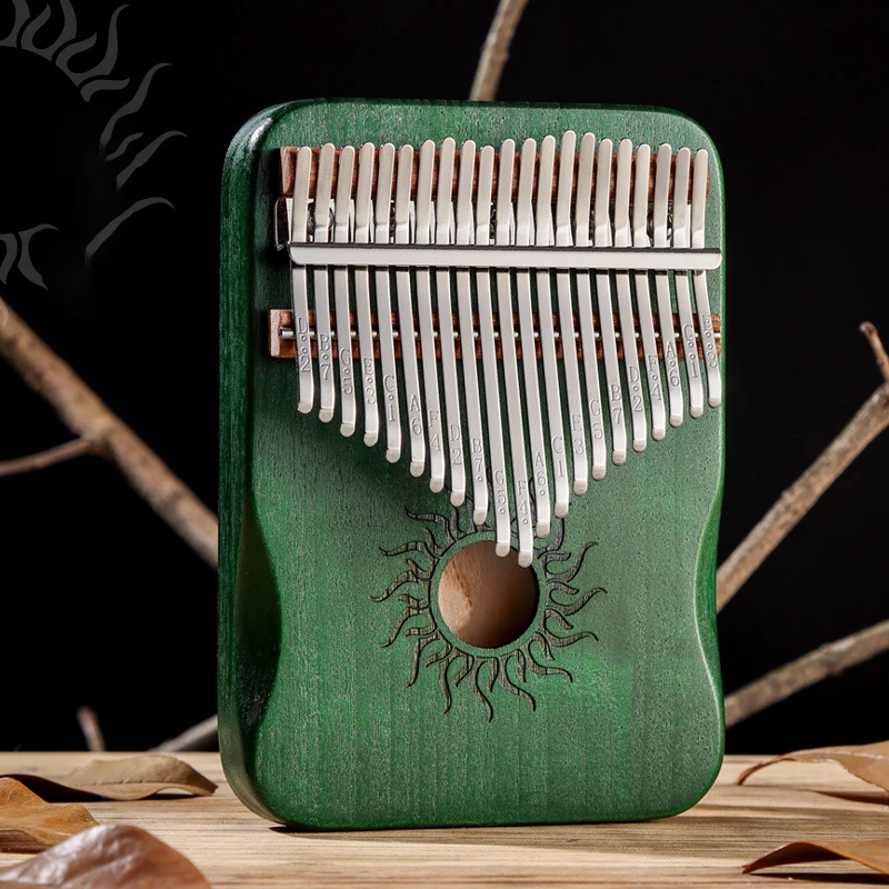 Hluru Kalimba 21 Keys Musical Instrument Full Wood Maple Kalimba 17 Keys with Sound Hole Mbira For Beginner