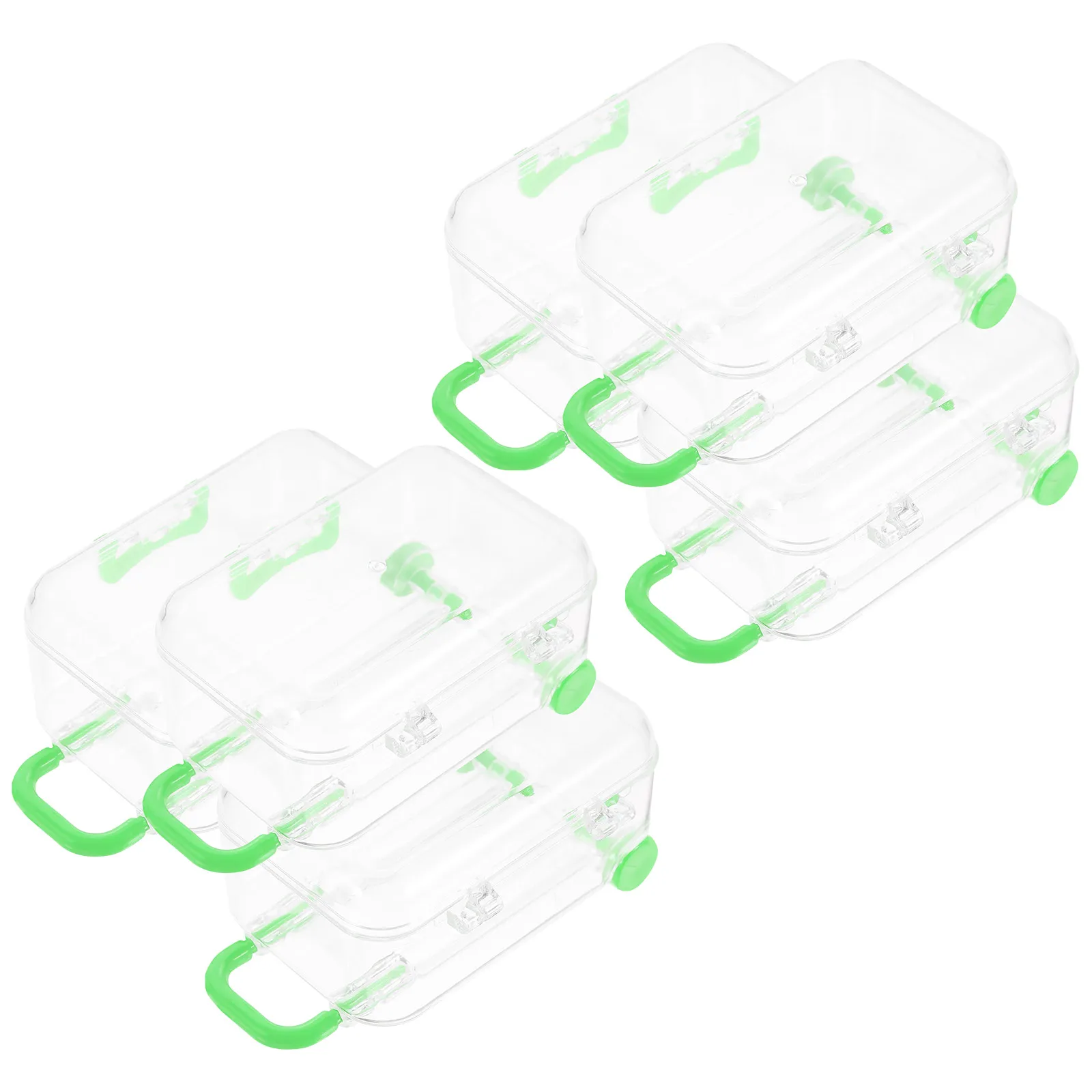 

12Pcs Mini Suitcase Shaped Clear Candy Box Elegant Wedding Favor Boxes Decorative Storage Containers Candy Box