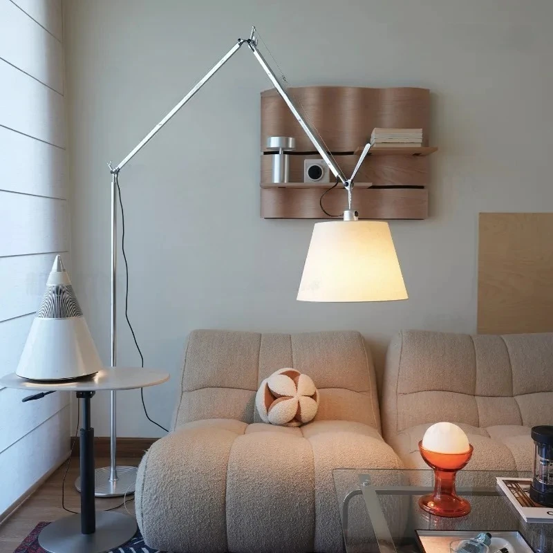Floor Lamp Industrial Style Rocker Arm Floor Lamps Parchment Bedroom  Lighting Home Decor