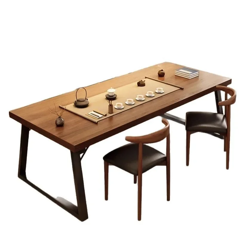 

Living room household coffee table tea and chair combination one six chairs tea balcony