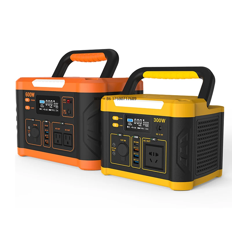 Portable solar charging station 600W 666Wh lithium-ion battery portable generator with photovoltaic panels for outdoor camping