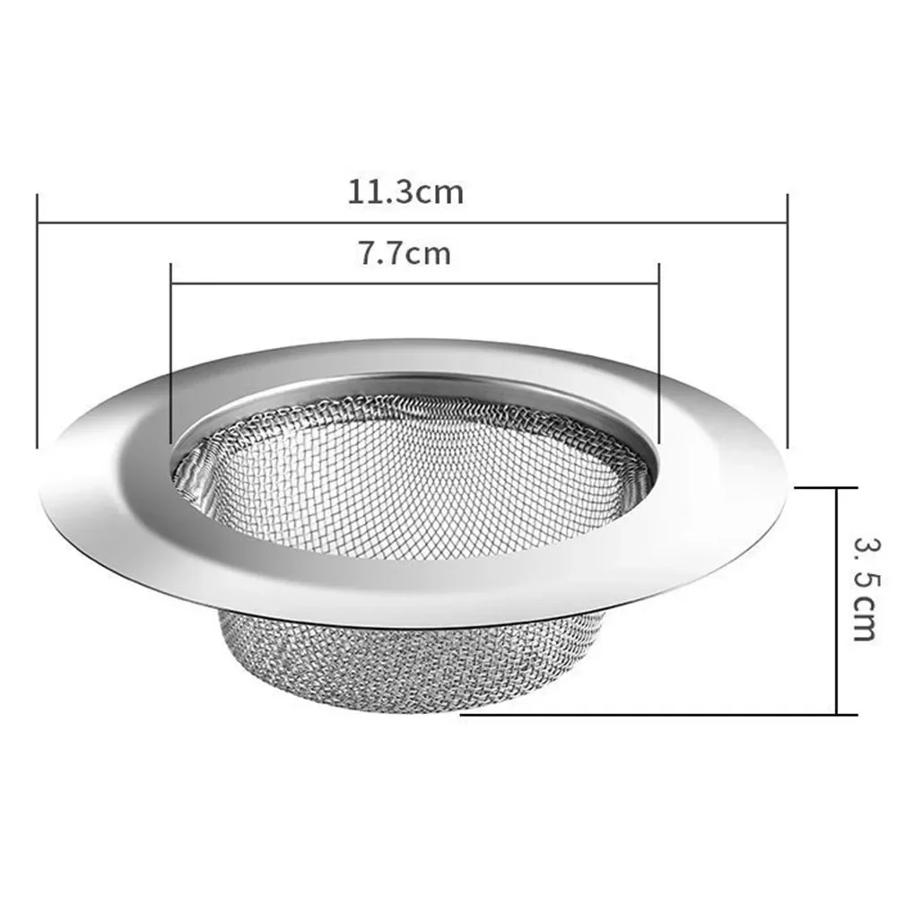 Colador de fregadero de acero inoxidable para el hogar, filtro de Metal, pantalla de drenaje de baño, suministros de cocina, accesorios de baño, 1 unidad