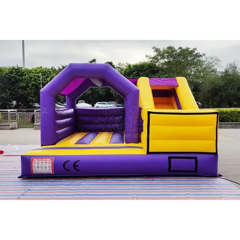 Blue Spring Inflatable Trampoline Castle, Inflatable Jump Trampoline House
