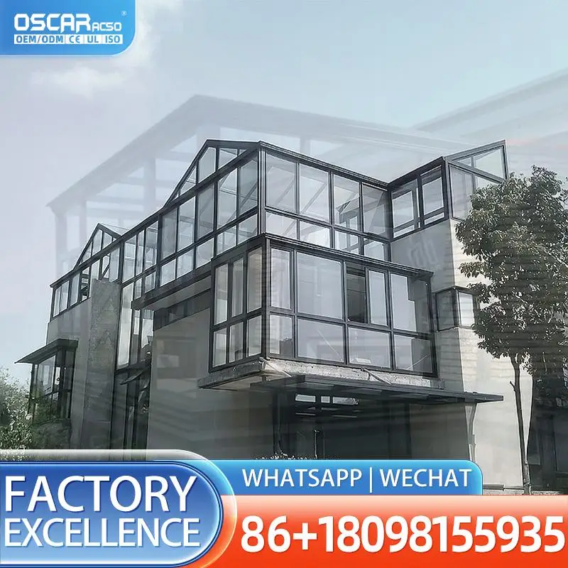 

Rain/Sun Proof Insulated Glass Double Glazing Sunroom for Outdoor Use in Residential Villas and Hotels sunroom