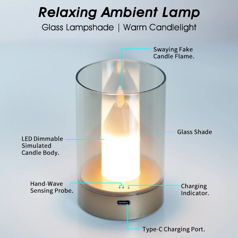 2-Pack LED Flame Lights – USB Rechargeable, Waterproof, Dimmable, 3 Modes – Hanging Lanterns For Garden, Camping, & Home Decor
