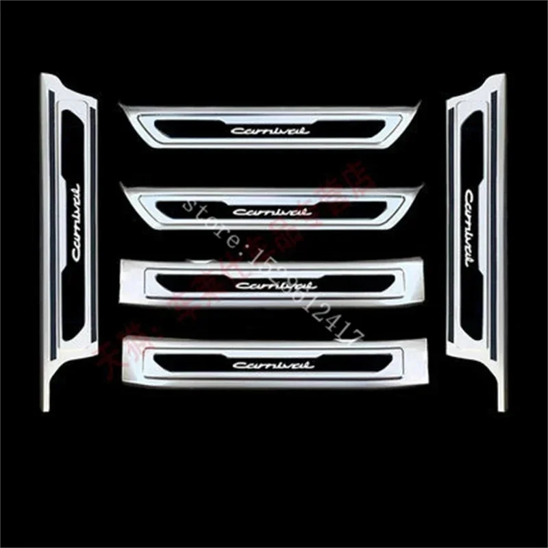 For Kia Carnival Sedona KA4 2020 2021~2024 Stainless Steel Door Sill Scuff Plate Welcome Pedal Trim Car Styling Accessories