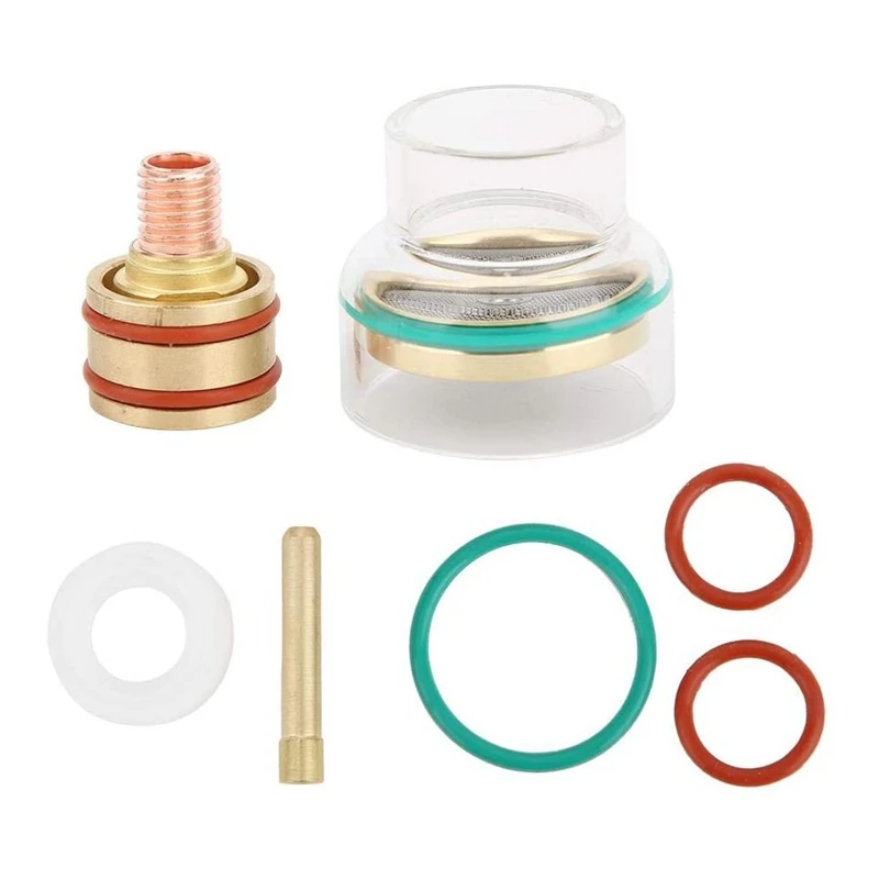 TIG Gas Lens Collet consumabile Kit torcia per saldatura TIG con anello in plastica bianca modello per WP9 WP20