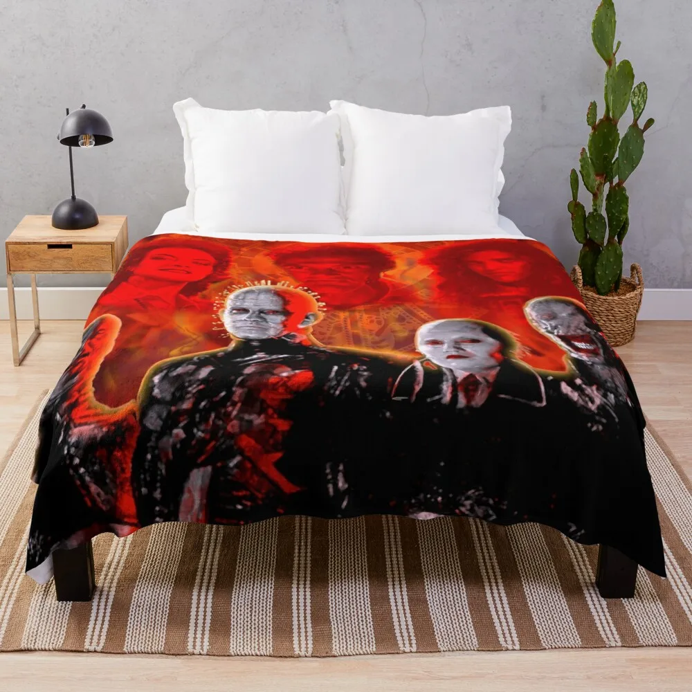 Hellraiser Cenobites Throw Blanket heavy to sleep Decoratives Furry Luxury Throw Retros Blankets