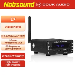Nobsound HiFi Bluetooth 5.0 Receiver DAC Stereo Audio Preamp USB Music Player FM Radio Headphone amp Supports U-Disk SD