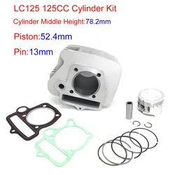 52.4MM 13MM 78MM Cylinder kit For Loncin Skyteam 125CC 1P52FMI Engine Dirt  Bike Parts