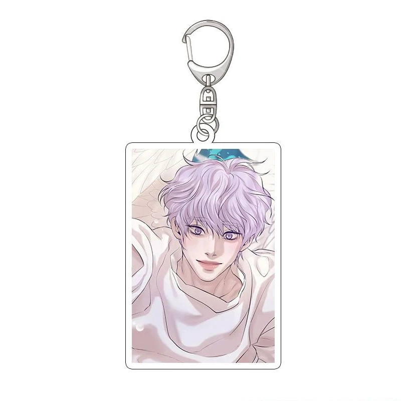 Anime Pearlboy Dooshik Jooha Cosplay Keychain Alloy Acrylic Keyring Key Chain Bag Pendant Accessories Prop