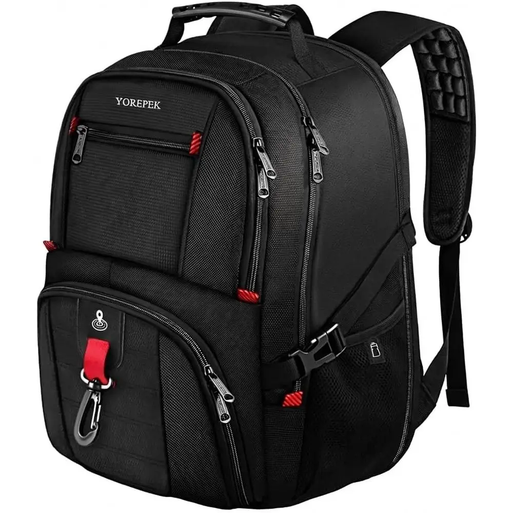 

Anti-Theft, Airline Approved, Insulated, Water-Resistant Travel Backpack for Men with 17 Laptop Compartment, Black