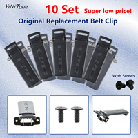 UV5R Original battery back Clip with Screws for Baofeng UV5RA UV5RB U5RC TYT THF8 Ham Two Way Radio Replacement Belt Clip 10Pcs