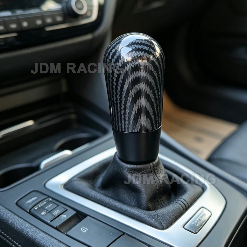 Universal Carbon Color Automatic Gear Shift Knob Car Gearshift Knob Head for Car Interior Upgrade
