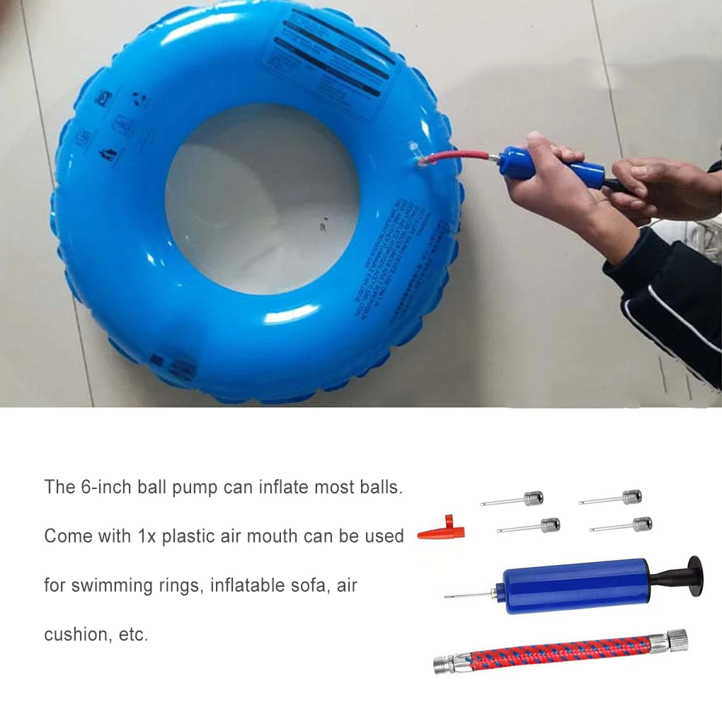 نافخة الكرة دائم مع إبرة ، خرطوم مرن ، الكرة الطائرة ، كرة القدم ، كرة السلة ، مضخة الهواء اليد ، الكرة ، المحمولة ، 8 بوصة ، 9 قطعة مجموعة