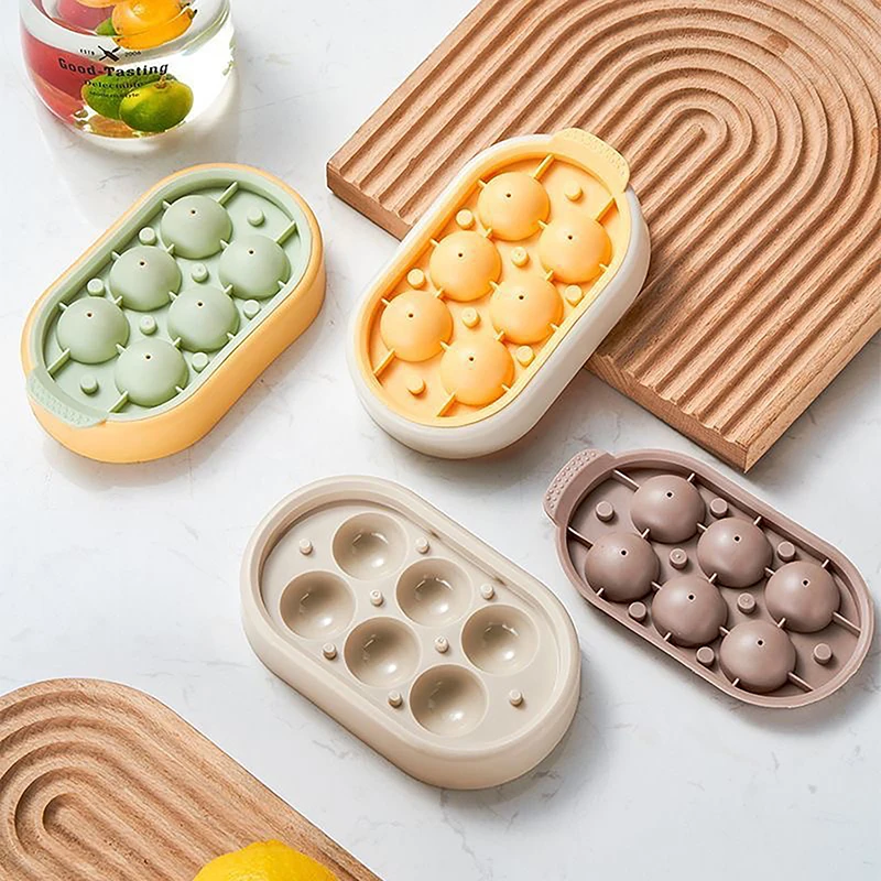 1Pc Silicone Ice Lattice Frozen Ice Cube Artifact Ice Making Mold Household Ice Tray With Lid Easy To Demould Ice Cube Mold