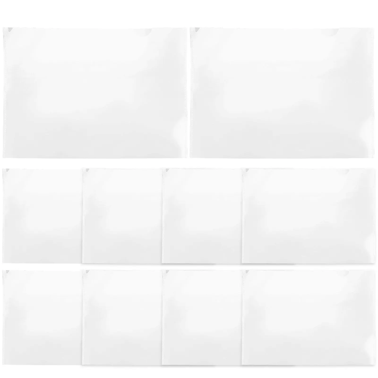 

10Pcs A4 Plastic File Folders Transparent Paper Storage Organizer Document Bags Portable for Office Student Use