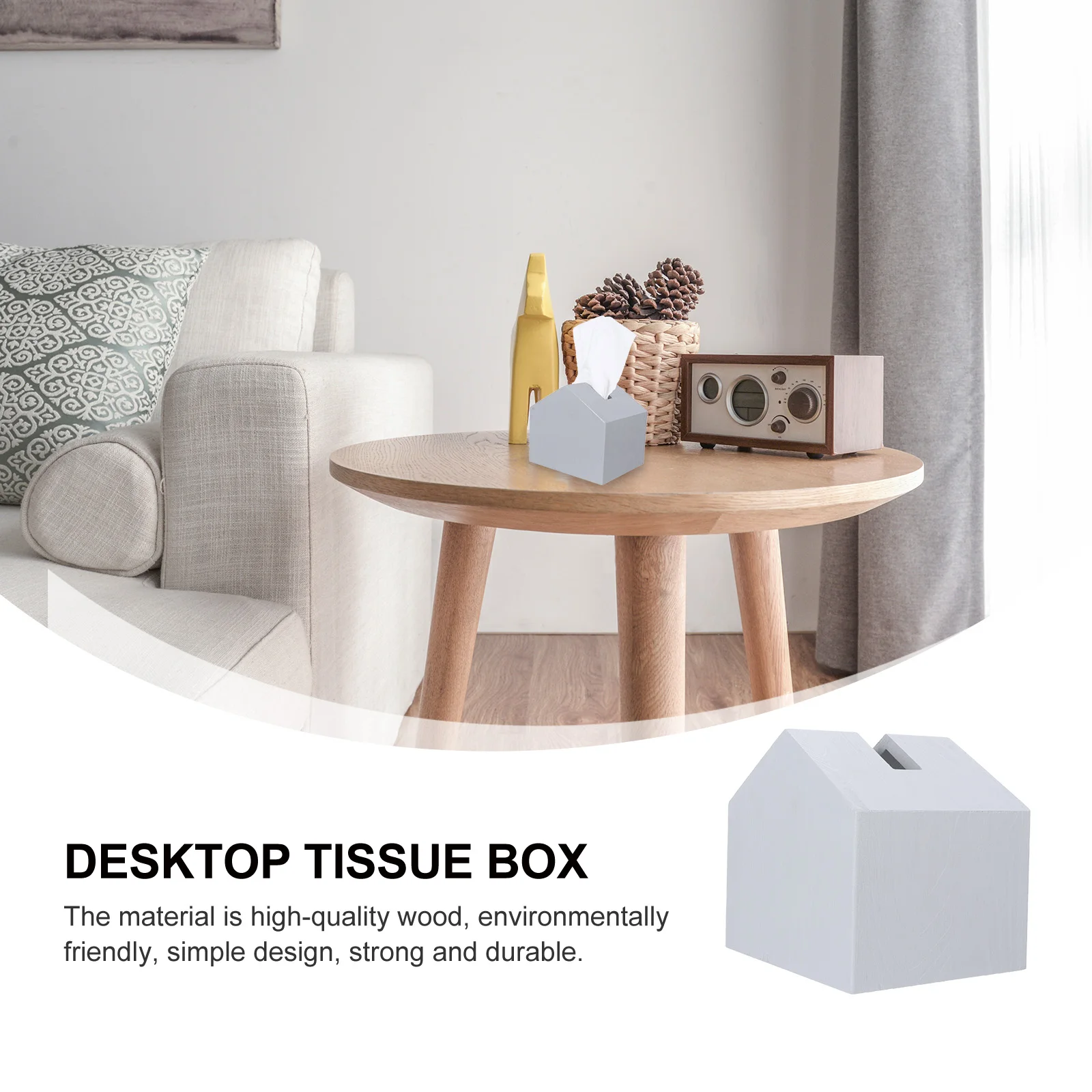 

Wooden Tissue Box High Quality Eco Friendly Desk Home Hotel Cafe Living Room Napkin Box Decorative Storage