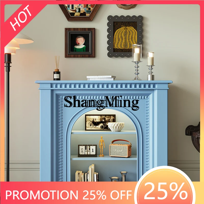 

SM New Cream Wind Fireplace Decorative Cabinet Small Apartment Retro Living Room Fireplace Xuan Cabinet