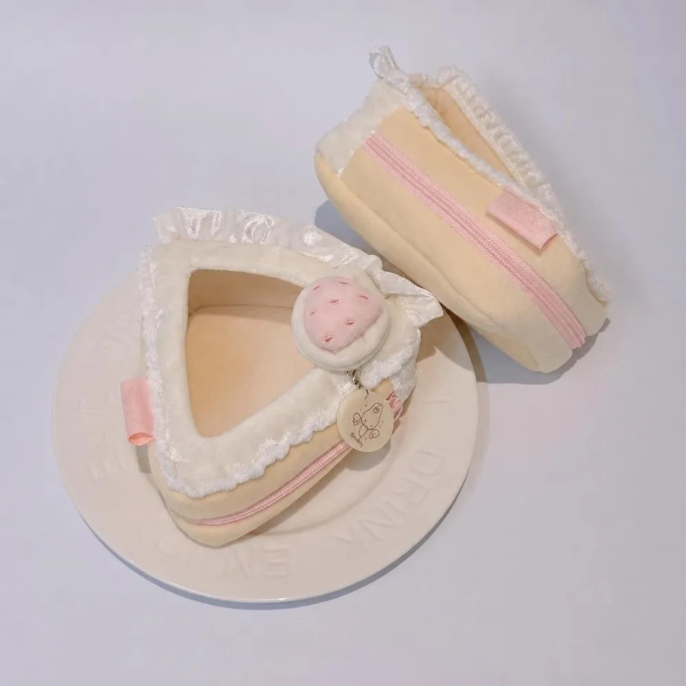 Cute Zipper Closure Display Bag Portable Kawaii Clear Window Storage Pouch Sweet Charming Transparent Storage Bag Gifts