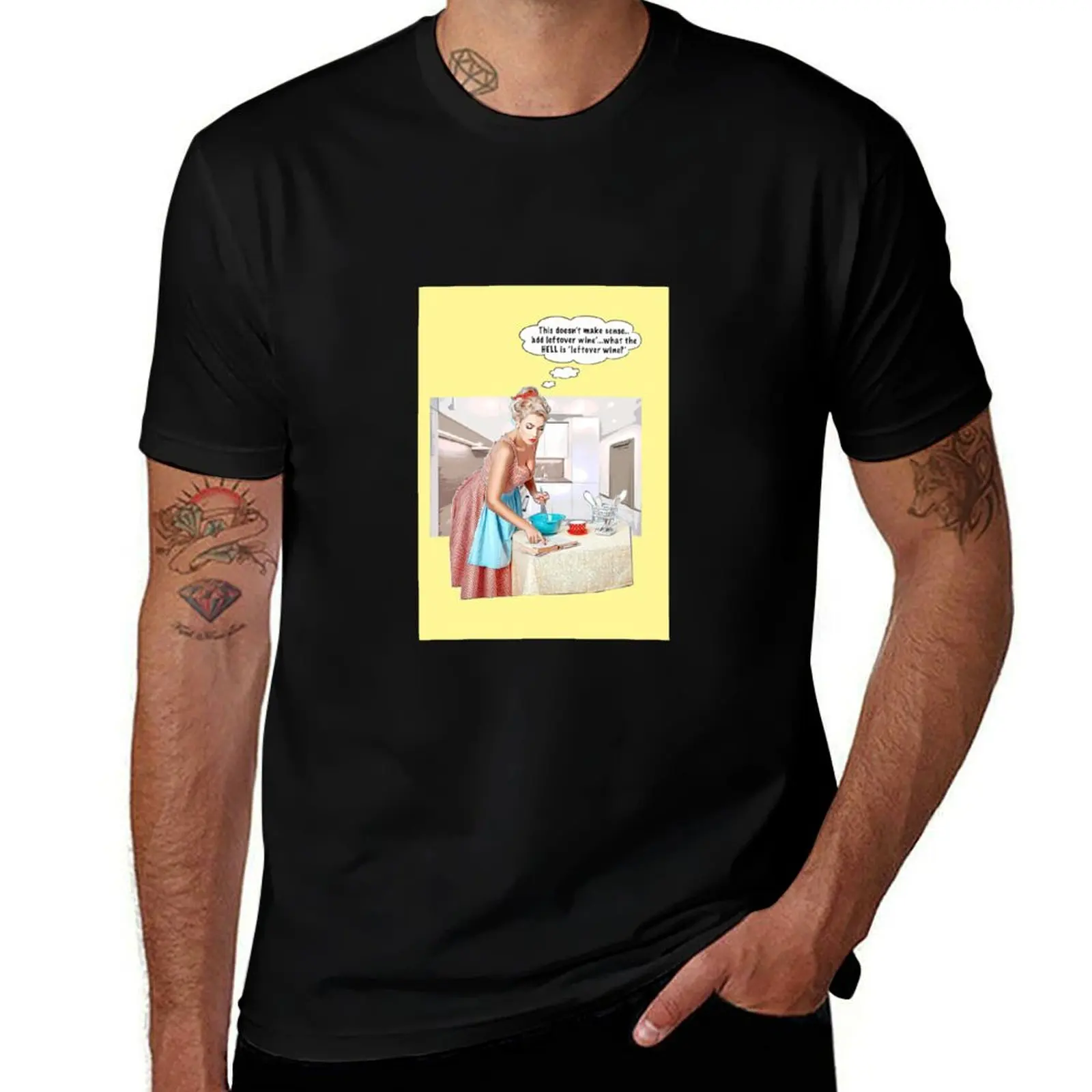 What is leftover wine?' T-Shirt Fashion Casual Short Sleeve Top T-Shirt