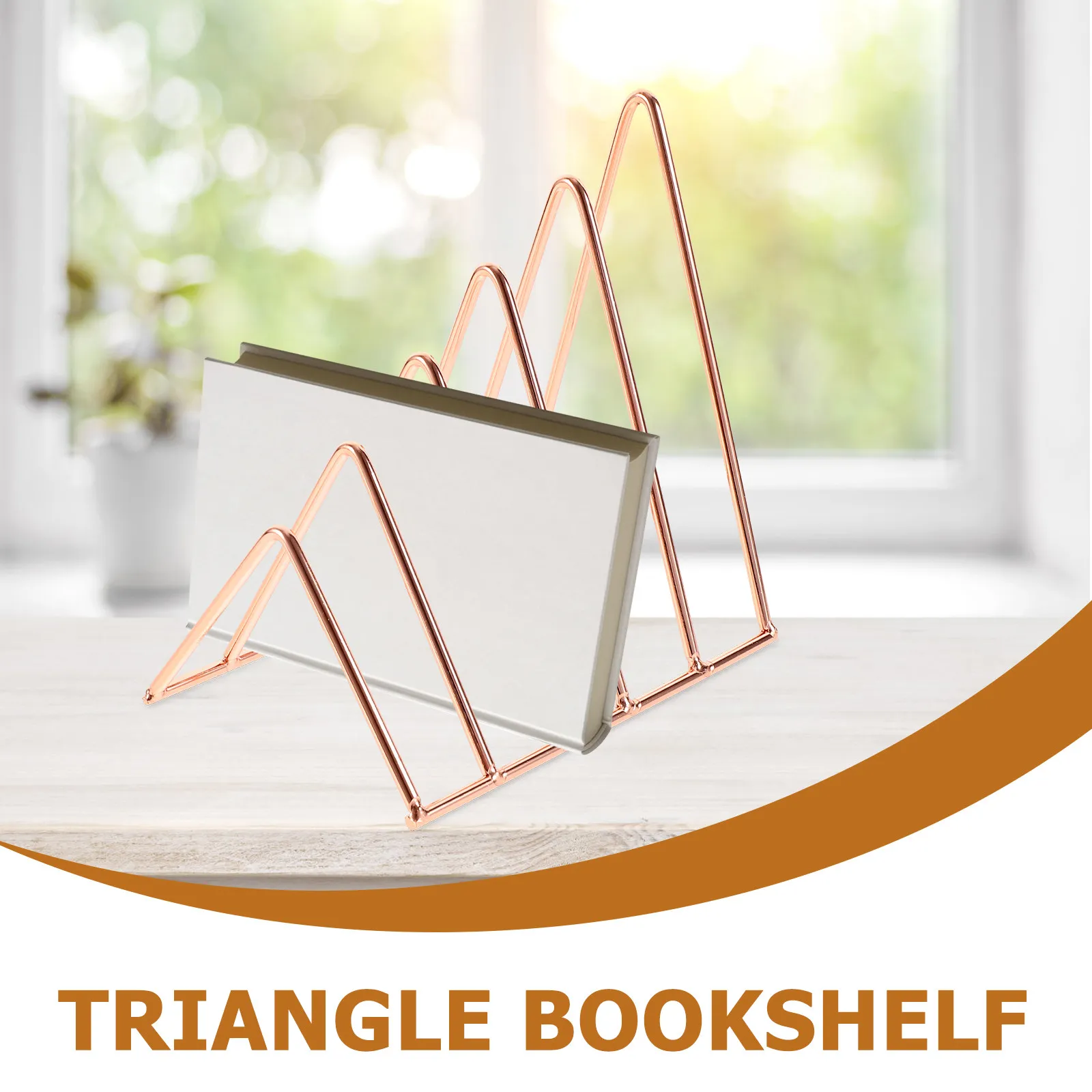 Vertical Bookend Shelf – Plastic Desktop Book Organizer, File Holder & Vinyl Record Stand
