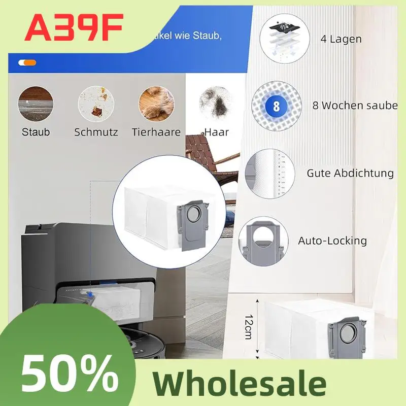 A39F أفضل الملحقات ل Roborock S8 Maxv الترا روبوت فراغ قطع الغيار الجانب الرئيسي فرش ممسحة الملابس مرشحات HEPA أكياس الغبار #6