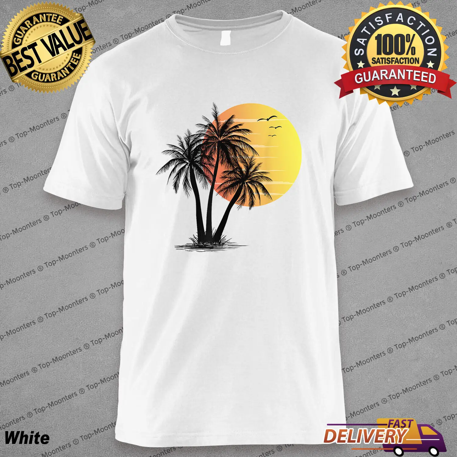 

Palm Tree Summer Shirt, Funny Beach Summer Vacation Women Men Gifts T-Shirt