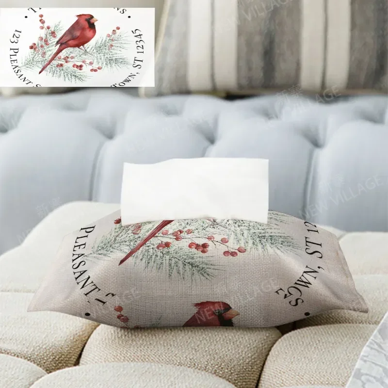Household Christmas peripheral fabric tissues box car tissue holder tissue cover box textile storage tissue bag dispenser