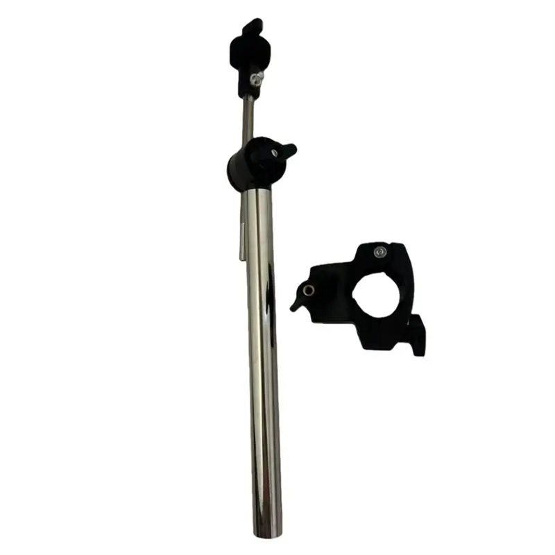 ABVE-Supporto per supporto per piatti per batteria elettronica Braccio di montaggio per piatti a percussione Morsetto per rack per batteria Cuscinetto per piatti dritto in metallo
