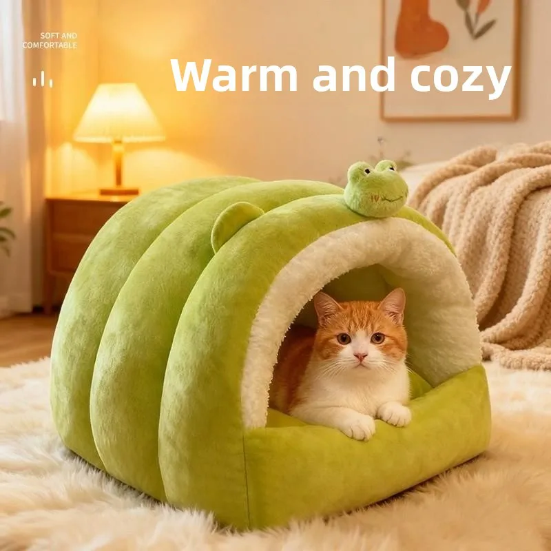 

Thickened Plaid Rabbit Dog Bed Winter Warm Pet Mat Nest Dog House Closed Style Pet Mattress Suitable for All Dogs And Cats