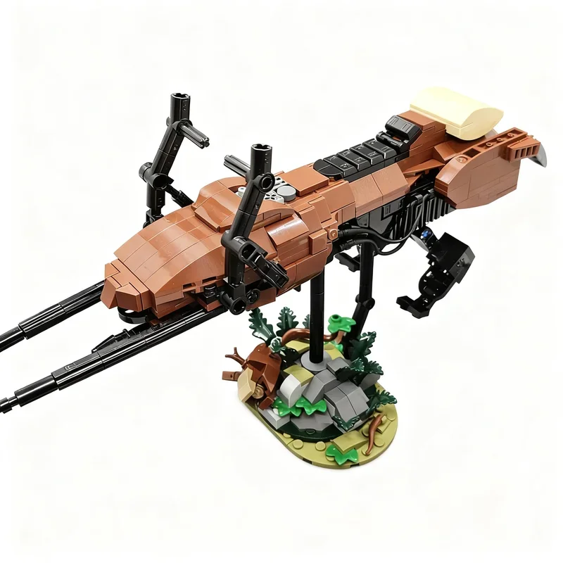 NEW 492PCS Star Battle Movie MOC 74 Z Speeder Bike Model DIY Creative Ideas Christmas Assembly Building Blocks Birthday Gift Set view 3