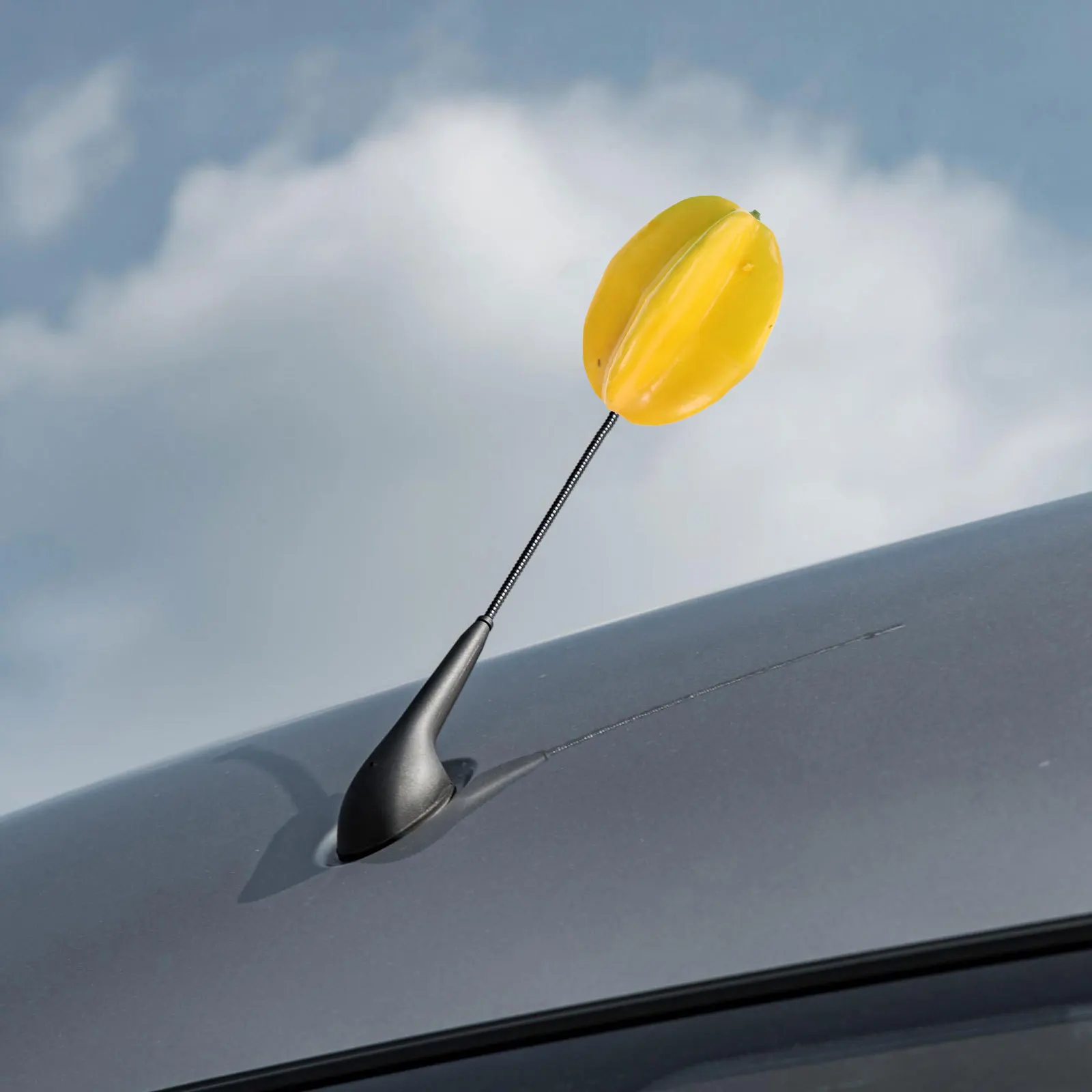 

Unique Faux Fruit Car Antenna Topper Carambola Decor for Roof Antenna Adorable Stylish Auto Accessory for Suv and Vehicles