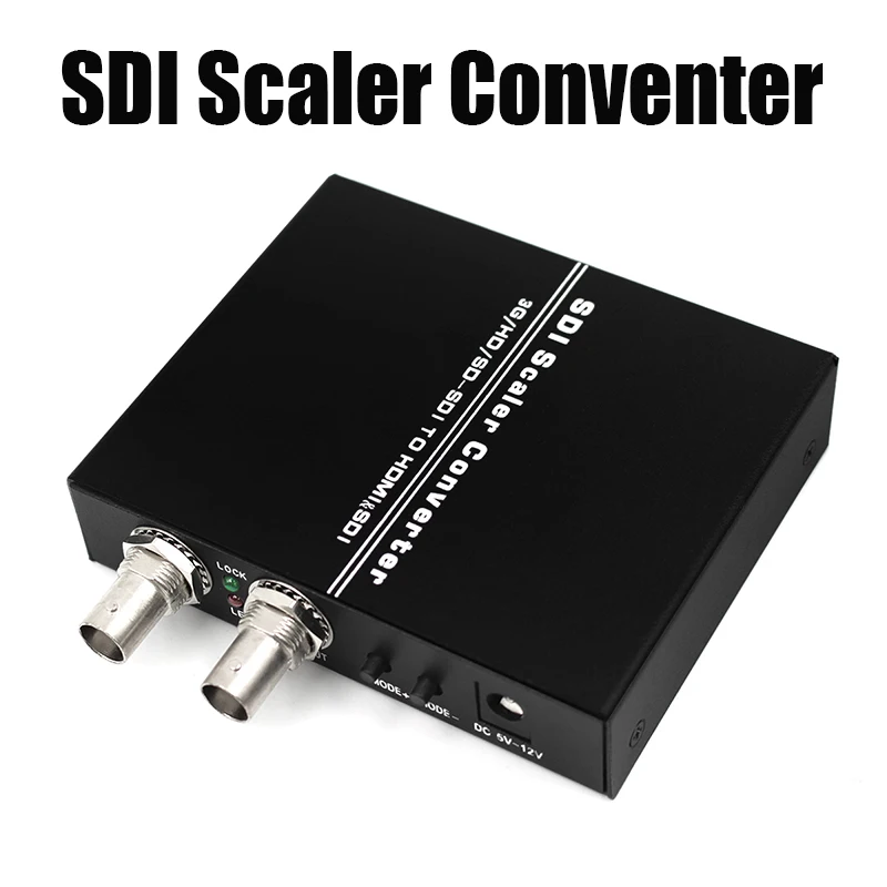 SDI to HDMI Scaler Converter With SDI Signal Loopout 1080p SD/HD/3G-SDI Video Audio Adapter for Camera Monitor