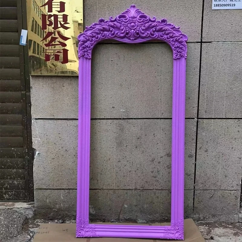 Apartment Standing Decorative Mirrors Aesthetic Square Wooden Mirrors Full Body Design Princess Specchi Decorativi Home Decor - view 5