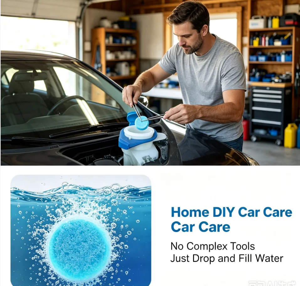 Auto Wiper Glass Solid Cleaning Car Windscreen Wiper Solid Cleaner Effervescent Tablets Cleaning Windshield Window Glass Cleaner