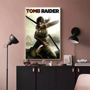HD Printed Frameless Video Game Poster, Tomb Raider, Modern Canvas Painting, Wall Art Pictures, Gamer Room, Home Club Decor, Hot 6 Main Sales Gamer Decorative Frame - №6