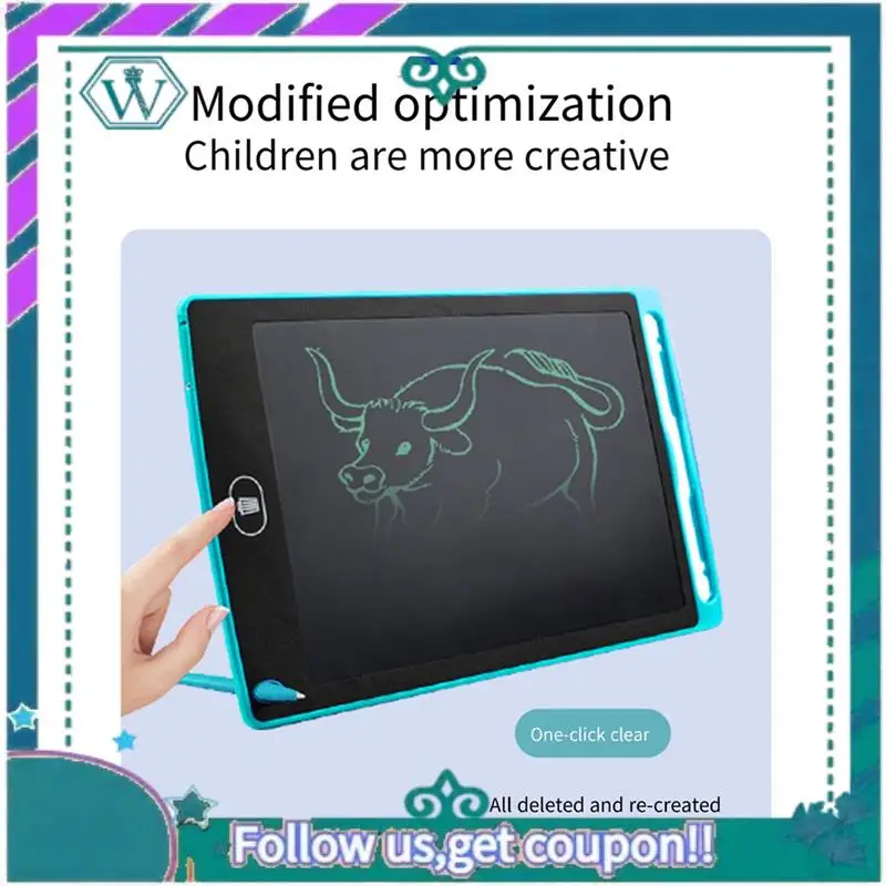 12 Polegada LCD Prancheta Prancheta Color Graffiti Board Para Presente de Aniversário de Natal Vermelho