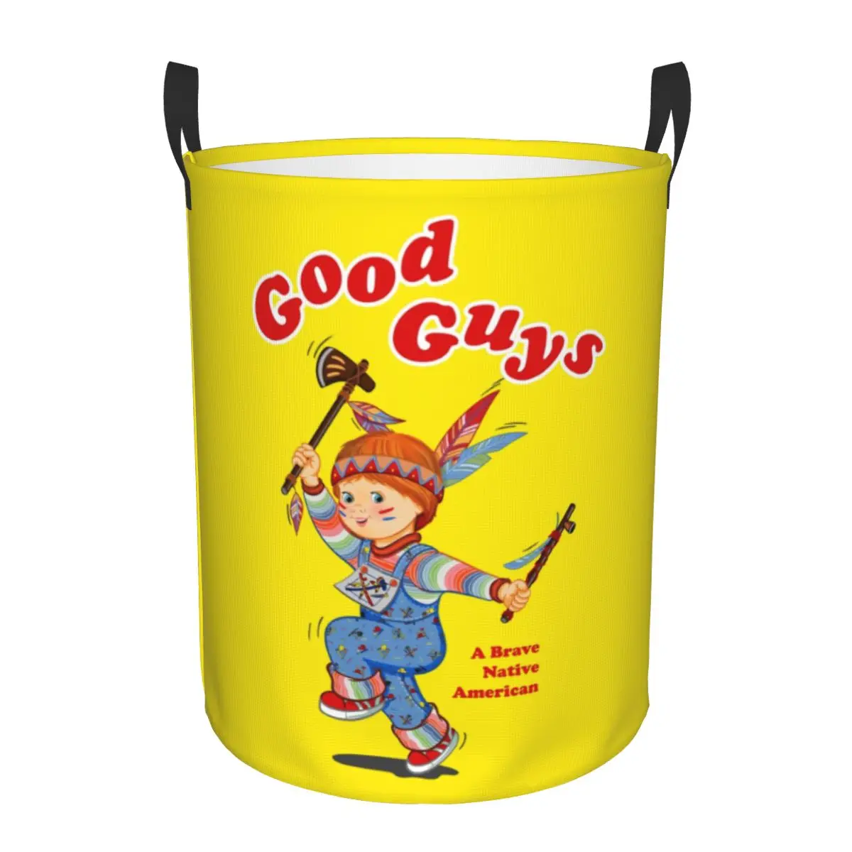 Good Guys Native American Laundry Basket Collapsible Child's Play Chucky Clothes Toy Hamper Storage Bin for Kids Nursery