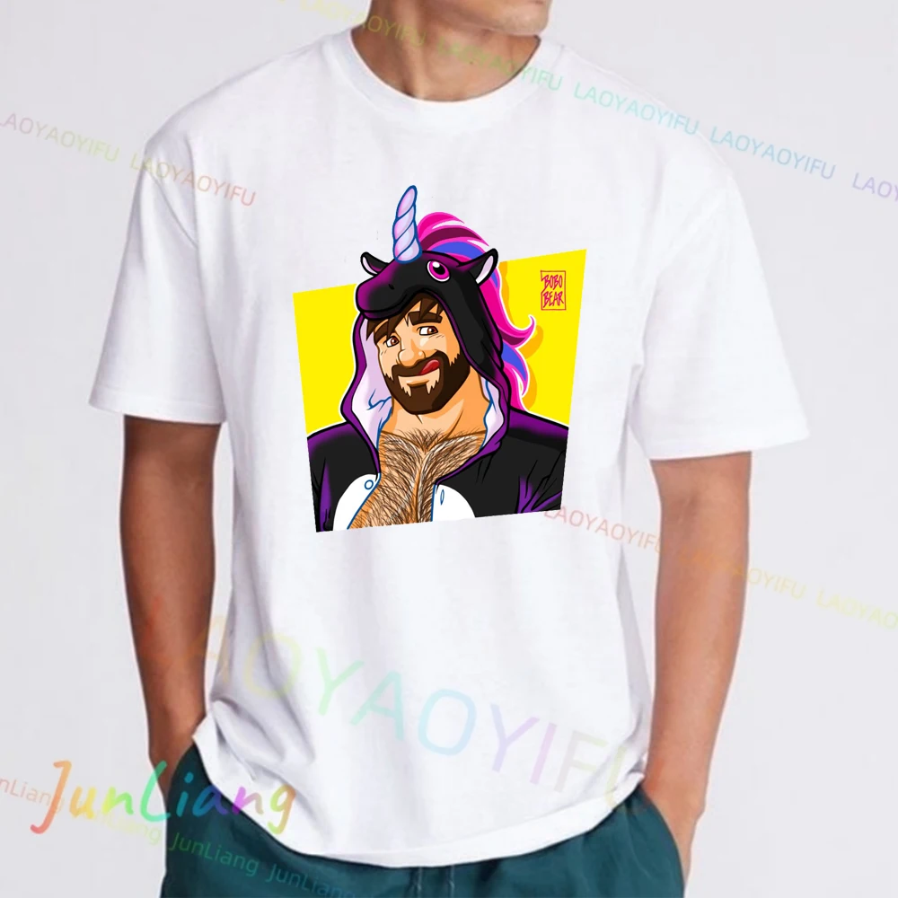 مضحك أدام يحب دونجاري ، بوبو دب فخر الفن مثلي الجنس ، ملابس الشارع للرجال ، تيشيرتات نسائية ، ملابس قطنية