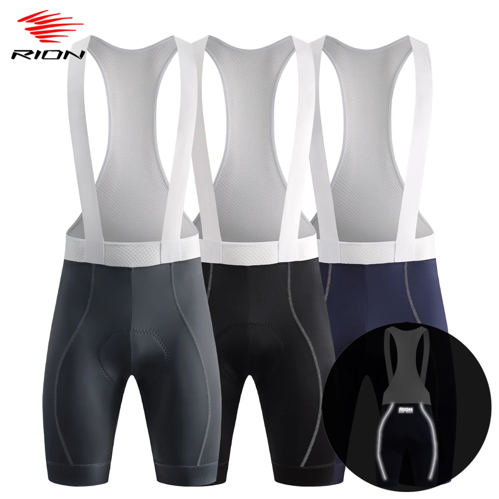 

RION Cycling Bib Shorts for Men DOLOMITI Padded 8H/5H Breathable Road Bike and MTB Clothing Men's Shorts Summer Riding